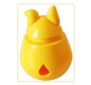 Pet Tumbler Food Leaking Toy Dog Interactive Puzzle Toy Bite Resistant Iq Training Toy - yellow