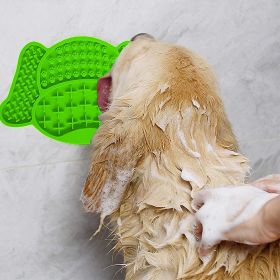 Lick Mat for Dogs Slow Feeder Bowl, Pet Lick Mat for Anxiety Reduction, Dog Lick Pad for Treats & Grooming, Use in Shower & Bath with Suction Cup - gr