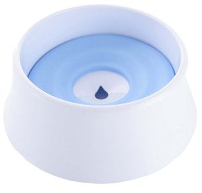 Pet Life 'Pud-Guard' Anti-Spill Floating Water and Food Bowl - Blue