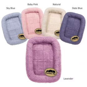 Slumber Pet Sherpa Crate Bed Multiple Sizes (Color: Pink, Size: Extra Small)