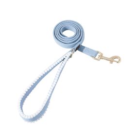 4FT Dog Leash with Soft Padded Handle,Heavy Duty Tangle-free Swivel Leash with double layer of high quality Denim Fabric Multiple Sizes And Colors (Color: White, Size: Small)